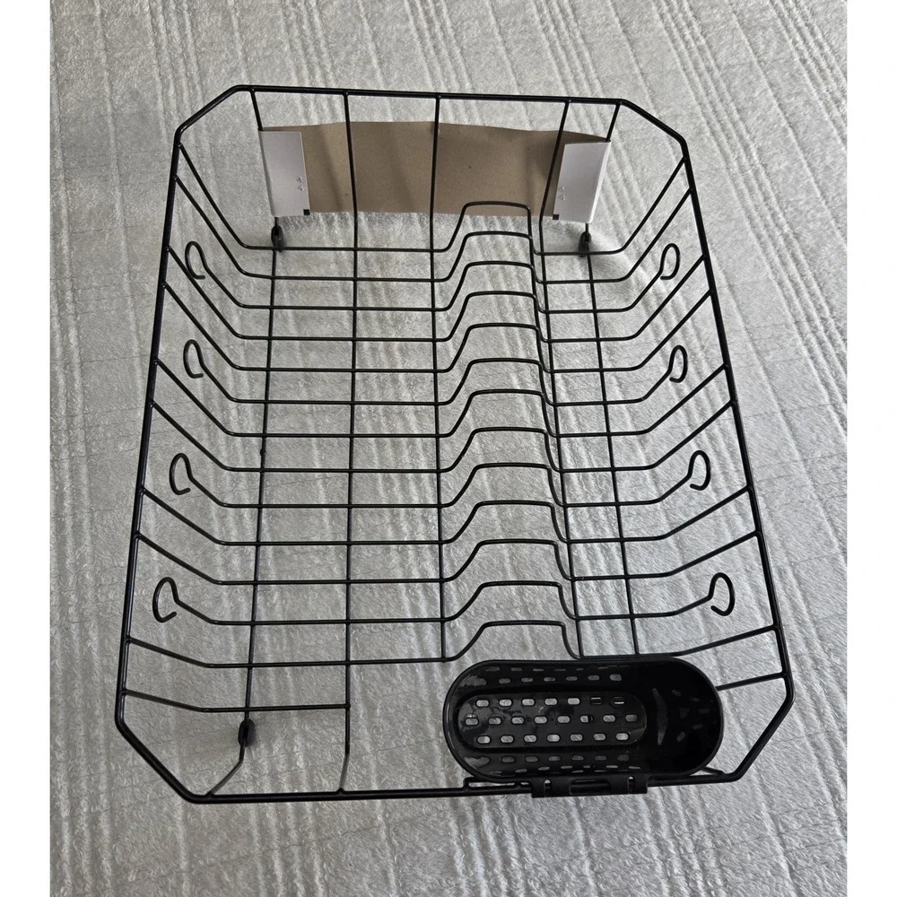 Rubbermaid 6032 Small Dish Drainer Black Coated Wire Rack with Microban New